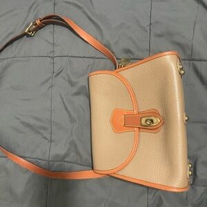 Dooney & Bourke Tan and Orange Crossbody Bag
